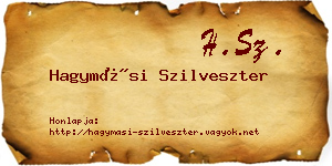 Hagymási Szilveszter névjegykártya